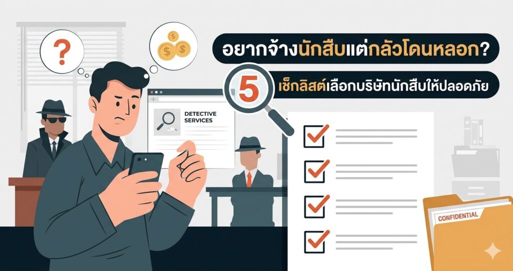 จ้างนักสืบ,นักสืบเอกชน,บริษัทนักสืบ,บริการนักสืบ,กลัวโดนหลอก